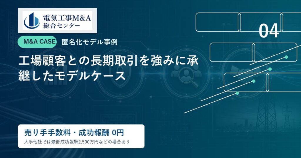 工場顧客との長期取引を強みに承継したモデルケースのアイキャッチ画像