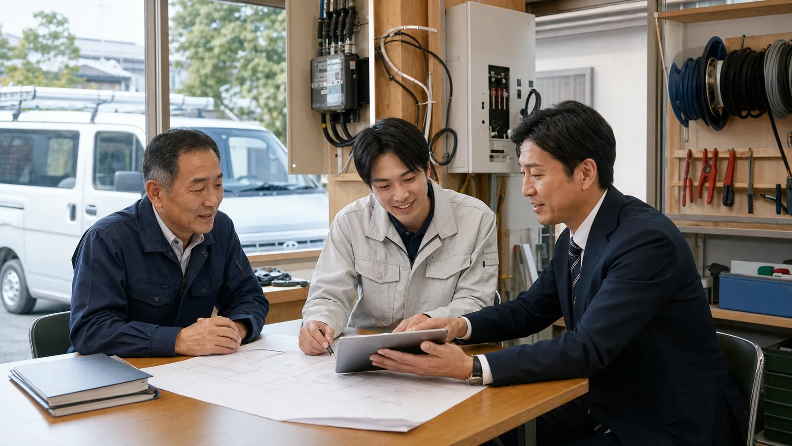 電力会社申請と引込工事に強い電気工事会社の事業承継相談